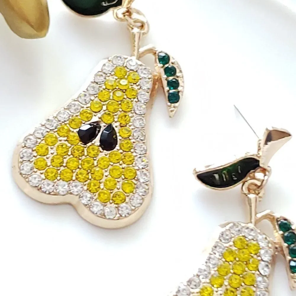 New! Zara Pear Post Earrings